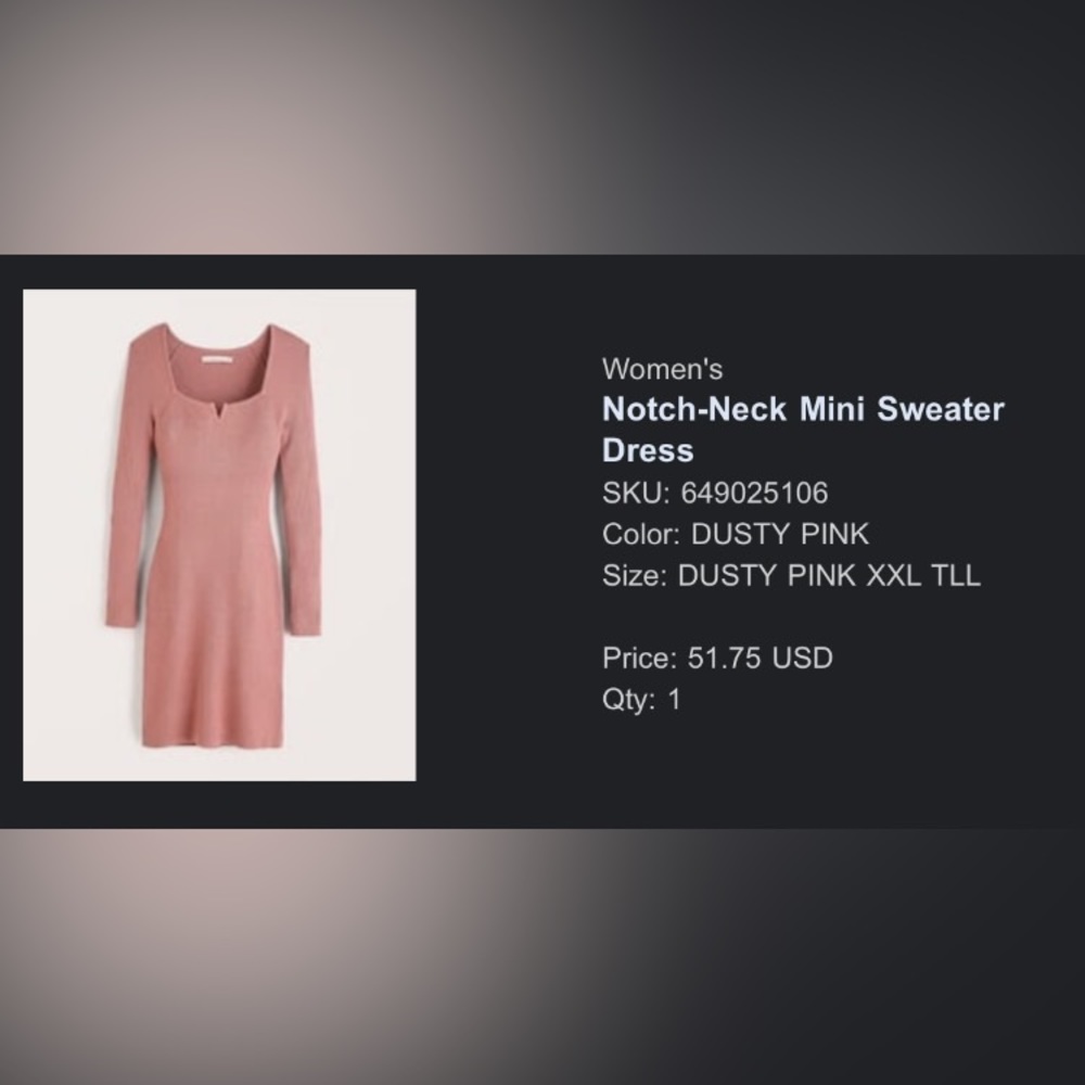 Abercrombie and Fitch Notch-Neck Mini Sweater Dress